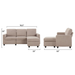 Sylvette 78.5" Wide Reversible Sofa & Chaise with Ottoman