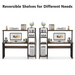 Rectangular Computer Desk Office Set with Hutch