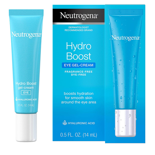 Neutrogena Hydro Boost Hydrating Gel Eye Cream with Hyaluronic Acid, Dermatologist Recommended Water Gel Under-Eye Cream, Oil-, Dye- & Fragrance Free, 0.5 Fl Oz