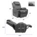 Faux Leather Power Reclining Heated Massage Chair