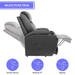 Faux Leather Power Reclining Heated Massage Chair