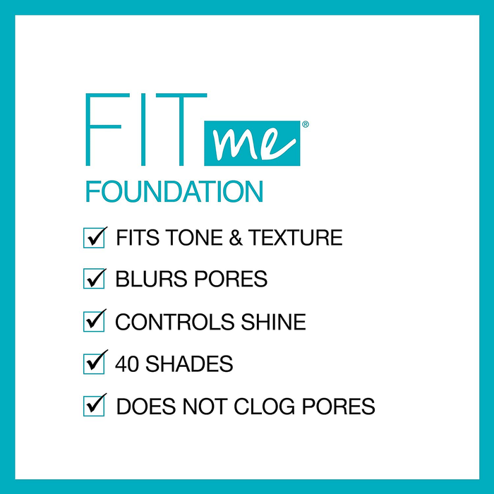 Maybelline Fit Me Matte + Poreless Liquid Foundation Makeup, Fair Porcelain, 1 fl; oz; Oil-Free Foundation