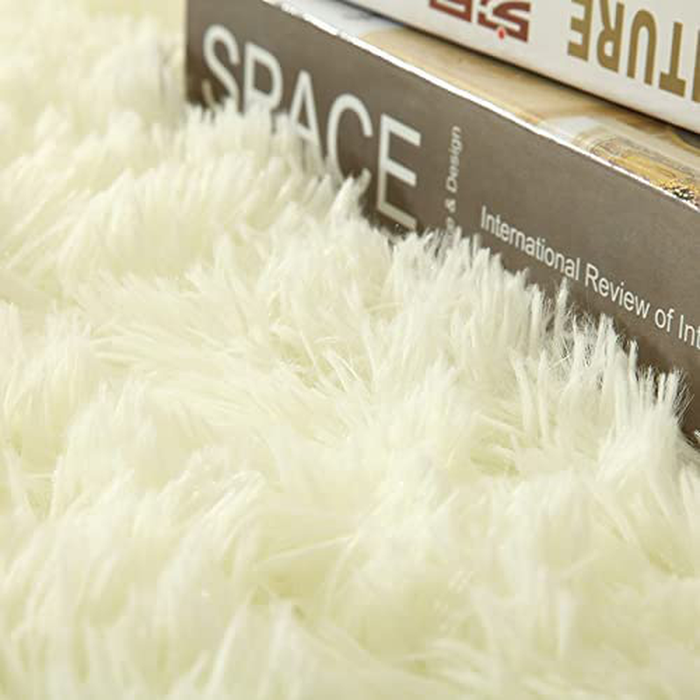 Modern Area Rugs Soft Decor Rug for Bedroom Living Room Nursery Floor Fluffy Shag Collection Rug Plush Fuzzy Shaggy Throw Rug Washable Faux Sheepskin Fur Mats Multi Colored Accent Rug Carpet Beige 2x3