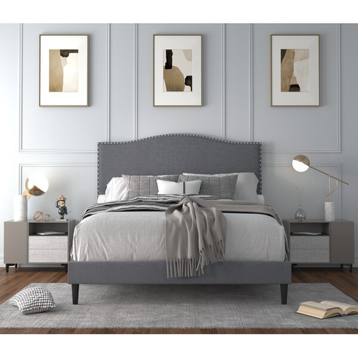 Argjend Upholstered Low Profile Platform Bed