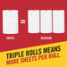 Brawny Flex Paper Towels, 8 Triple Rolls = 24 Regular Rolls, Tear-A-Square, 3 Sheet Size Options, Quarter Size Sheets, 8 Count