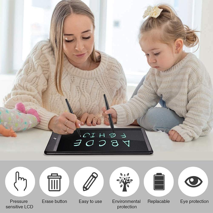 LCD Writing Tablet Colorful Doodle Board Drawing Pad for Kids Erasable Electronic Painting Pads Learning Educational Toy Gift for Age 3 4 5 6 7 8 Year Old Girls Boys Toddlers