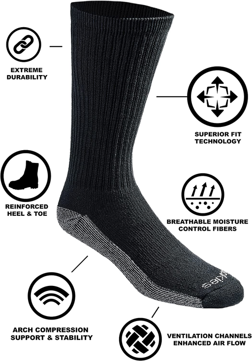 Dickies Men's Dri-tech Moisture Control Crew Socks Multipack