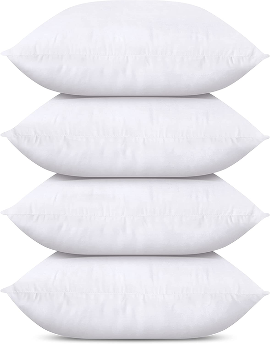 Utopia Bedding Throw Pillows Insert (Pack of 4, White) - 12 x 12 Inches Bed and Couch Pillows - Indoor Decorative Pillows