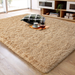 Ompaa Fluffy Rug, Super Soft Fuzzy Area Rugs for Bedroom Living Room - 3' x 5' Large Plush Furry Shag Rug - Kids Playroom Nursery Classroom Dining Room Decor Floor Carpet, Beige