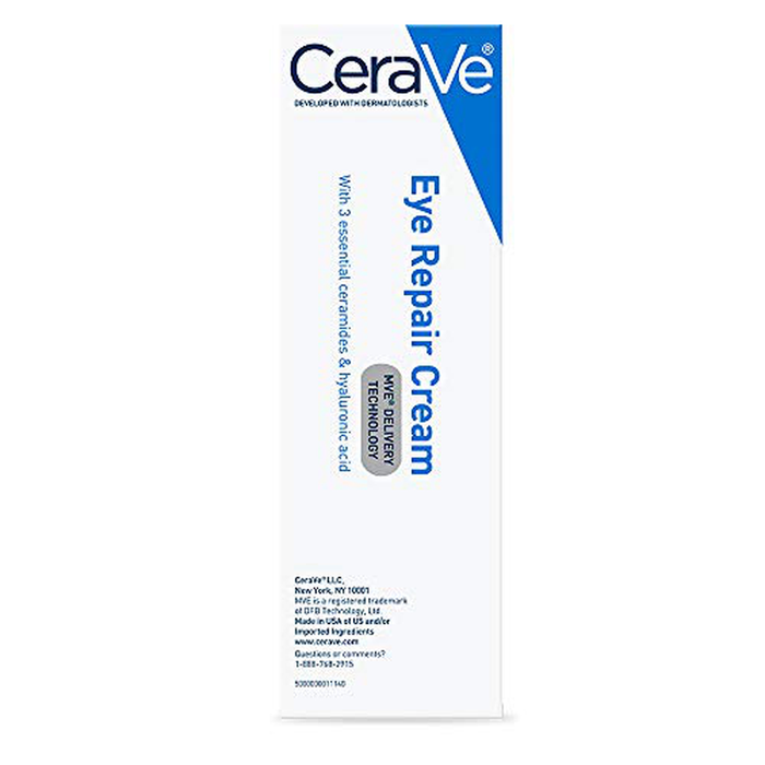 Cerave Eye Repair Cream | Under Eye Cream for Dark Circles and Puffiness | Suitable for Delicate Skin Under Eye Area | 0.5 Ounce