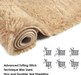 Ompaa Fluffy Rug, Super Soft Fuzzy Area Rugs for Bedroom Living Room - 3' x 5' Large Plush Furry Shag Rug - Kids Playroom Nursery Classroom Dining Room Decor Floor Carpet, Beige