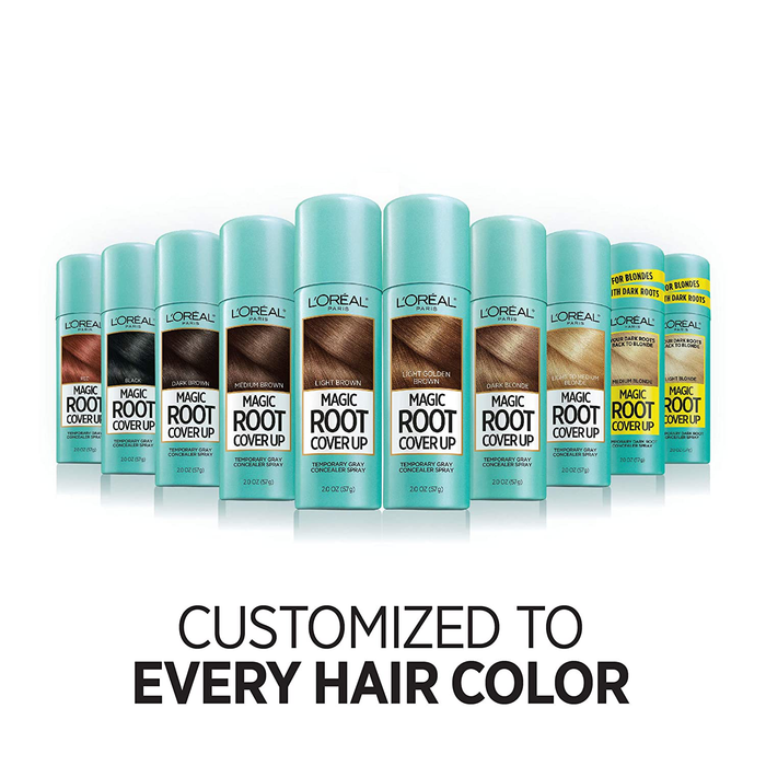 L'Oreal Paris Magic Root Cover Up Gray Concealer Spray Black 2 oz.(Packaging May Vary)