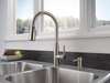 Peerless Single-Handle Kitchen Sink Faucet with Pull Down Sprayer and Soap Dispenser, Stainless P88103LF-SSSD-L