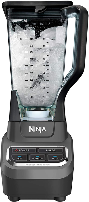 Ninja BL610 Professional 72 Oz Countertop Blender with 1000-Watt Base and Total Crushing Technology for Smoothies, Ice and Frozen Fruit, Black, 9.5 in L x 7.5 in W x 17 in H