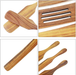 FJNATINH Wooden Spurtles Set, 3 Pcs Natural Teak Kitchen Cooking Utensil Wooden Slotted Spatula for Stirring, Mixing, Serving (3Pcs)