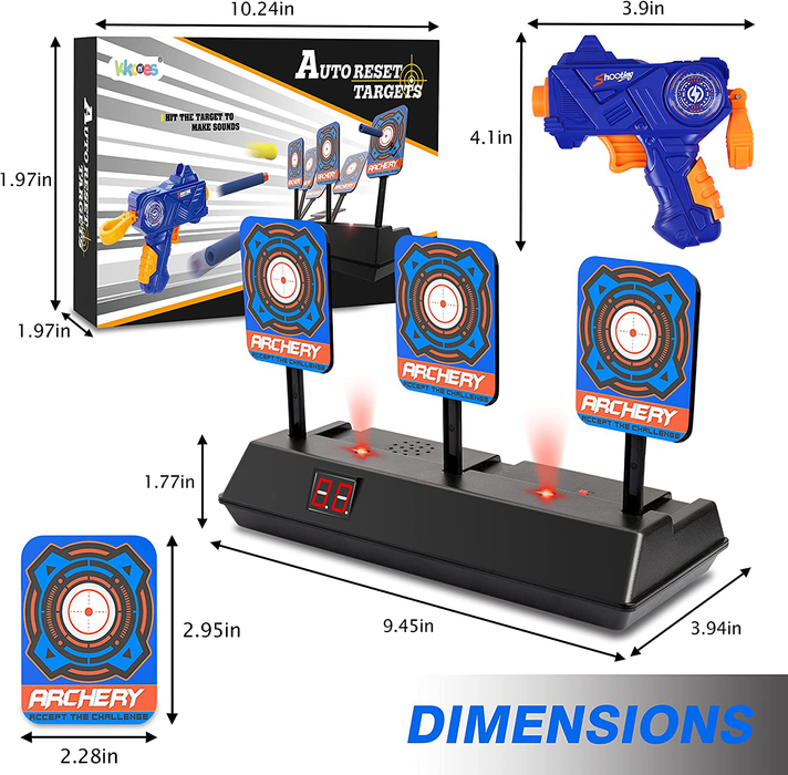 KKONES Electric Scoring Auto Reset Shooting Digital Target for Nerf Guns Shooting Target