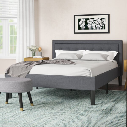 Pinheiro Tufted Upholstered Low Profile Platform Bed