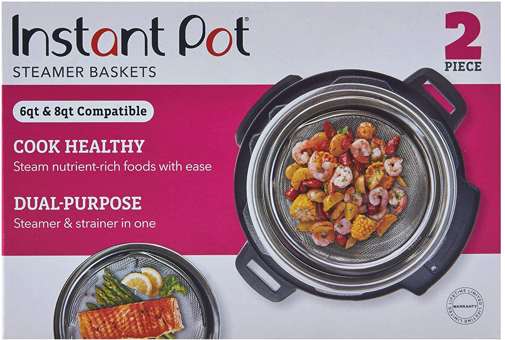 Instant Pot Official Mesh Steamer Basket, Set of 2, Stainless Steel