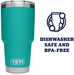 YETI Rambler 30 oz Tumbler, Stainless Steel, Vacuum Insulated with MagSlider Lid, Aquifer Blue