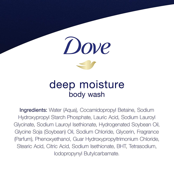 Dove Body Wash with Pump with Skin Natural Nourishers for Instantly Soft Skin and Lasting Nourishment Deep Moisture Cleanser That Effectively Washes Away Bacteria While Nourishing Your Skin 34 oz