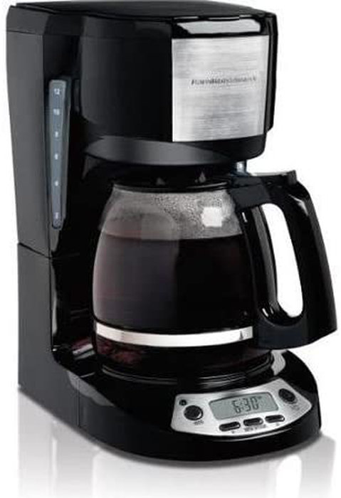Hamilton Beach 12 Cup Coffeemaker with Programmable Clock (49615) - Yes - 12 Cup(s) - Black - Stainless Steel - 49615