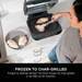 Ninja FG551 Foodi Smart XL 6-in-1 Indoor Grill with 4-Quart Air Fryer Roast Bake Dehydrate Broil and Leave-In Thermometer, with Extra Large Capacity, and a Stainless Steel Finish