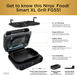 Ninja FG551 Foodi Smart XL 6-in-1 Indoor Grill with 4-Quart Air Fryer Roast Bake Dehydrate Broil and Leave-In Thermometer, with Extra Large Capacity, and a Stainless Steel Finish