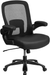 Flash Furniture HERCULES Series Big & Tall 500 lb. Rated Black Mesh/LeatherSoft Executive Ergonomic Office Chair with Adjustable Lumbar