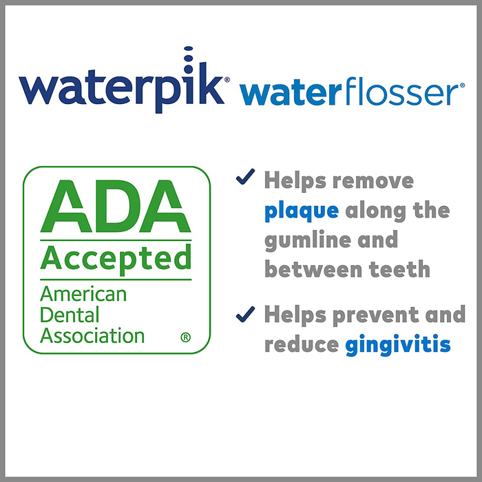 Waterpik Aquarius Water Flosser Professional For Teeth, Gums, Braces, Dental Care, Electric Power With 10 Settings, 7 Tips For Multiple Users And Needs, ADA Accepted, Black WP-662