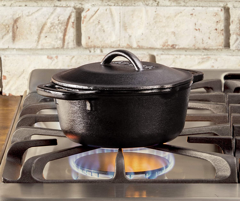 Lodge Cast Iron Serving Pot, 1 Quart, Black