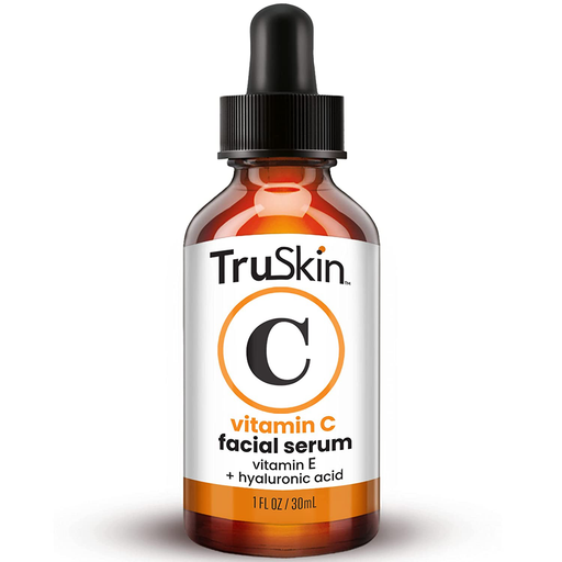 TruSkin Vitamin C Serum for Face, Anti Aging Serum with Hyaluronic Acid, Vitamin E, Organic Aloe Vera and Jojoba Oil, Hydrating & Brightening Serum for Dark Spots, Fine Lines and Wrinkles, 1 fl oz