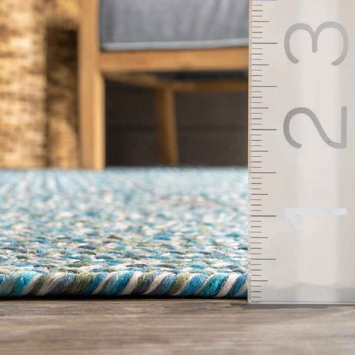 nuLOOM Wynn Braided Indoor/Outdoor Accent Rug, 2' x 3', Aqua