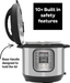 Instant Pot Duo 7-in-1 Electric Pressure Cooker, Slow Cooker, Rice Cooker, Steamer, Sauté, Yogurt Maker, Warmer & Sterilizer, 6 Quart, Stainless Steel/Black