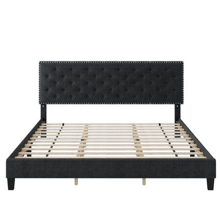 Emanuell Tufted Low Profile Bed