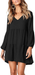 Amoretu Women Summer Tunic Dress V Neck Casual Loose Flowy Swing Shift Dresses