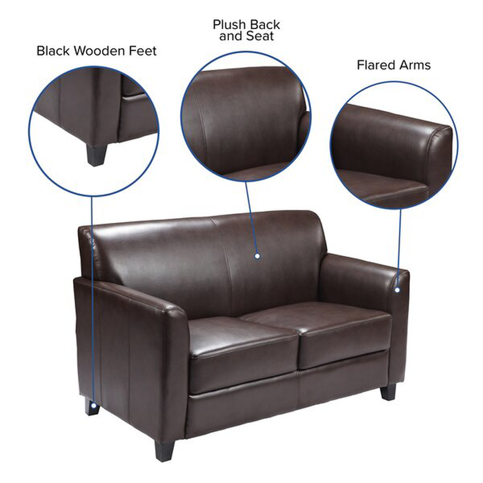 Chafin Diplomat Series Leather Loveseat