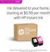 HP DeskJet 3755 Compact All-in-One Wireless Printer, HP Instant Ink, Works with Alexa - Blue Accent (J9V90A)