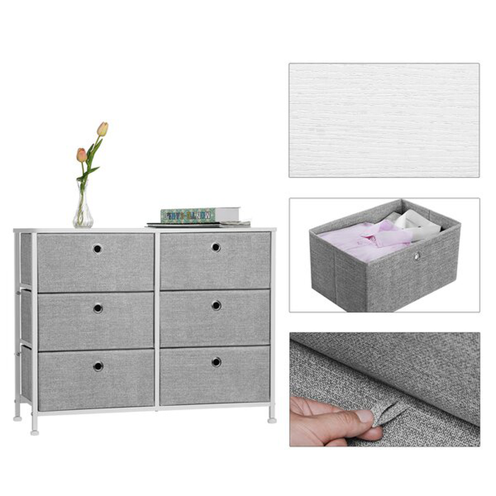 Whitestone 6 Drawer 31.5'' W Double Dresser