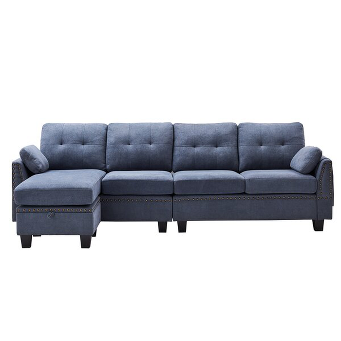 Sylvette 102" Wide Reversible Sofa & Chaise with Ottoman