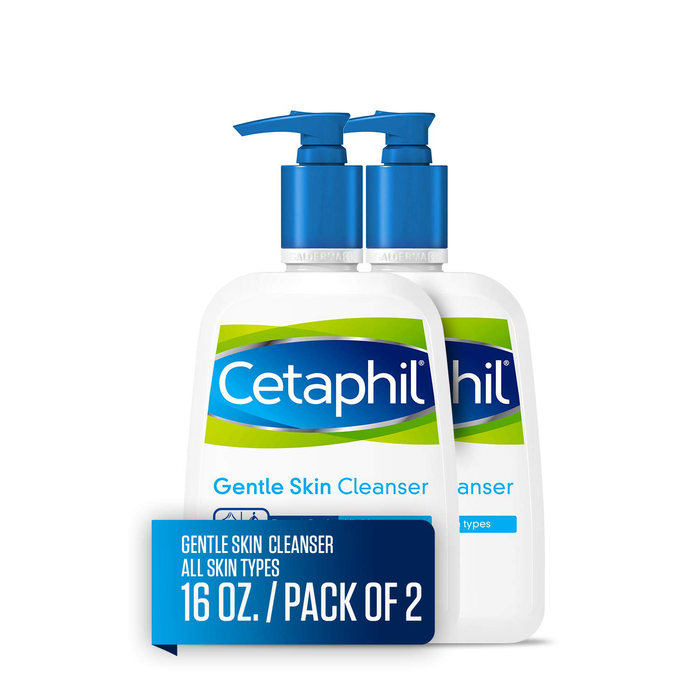 Face Wash by Cetaphil, Hydrating Gentle Skin Cleanser for Dry to Normal Sensitive Skin 16 oz Pack of 2, Fragrance Free and Non Foaming