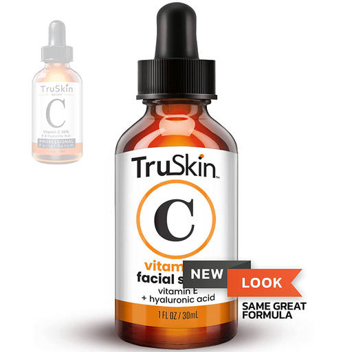 TruSkin Vitamin C Serum for Face, Anti Aging Serum with Hyaluronic Acid, Vitamin E, Organic Aloe Vera and Jojoba Oil, Hydrating & Brightening Serum for Dark Spots, Fine Lines and Wrinkles, 1 fl oz