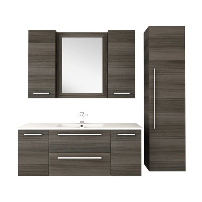 Akron 48" Wall-Mounted Single Bathroom Vanity Set