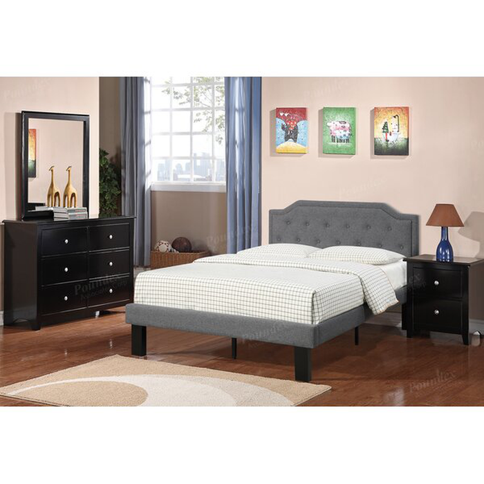 Alpharetta Twin Tufted Upholstered Low Profile Platform Bed