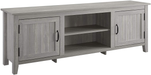 Walker Edison Ashbury Coastal Style Grooved Door TV Stand for TVs up to 80 Inches, 70 Inch, Stone Grey