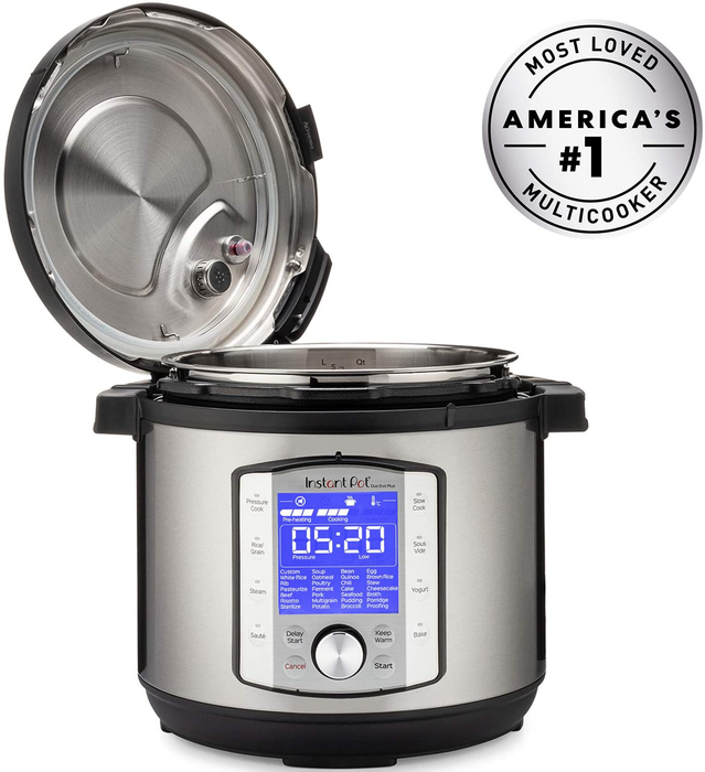 Instant Pot Duo Evo Plus 10-in-1 Pressure Cooker, Rice Cooker, Slow Cooker, Yogurt Maker, Sous Vide, Sauté, Food Warmer, Bake, Stock Pot, Steamer, Cookware Grade Stainless Steel Inner Pot, 6 Quart