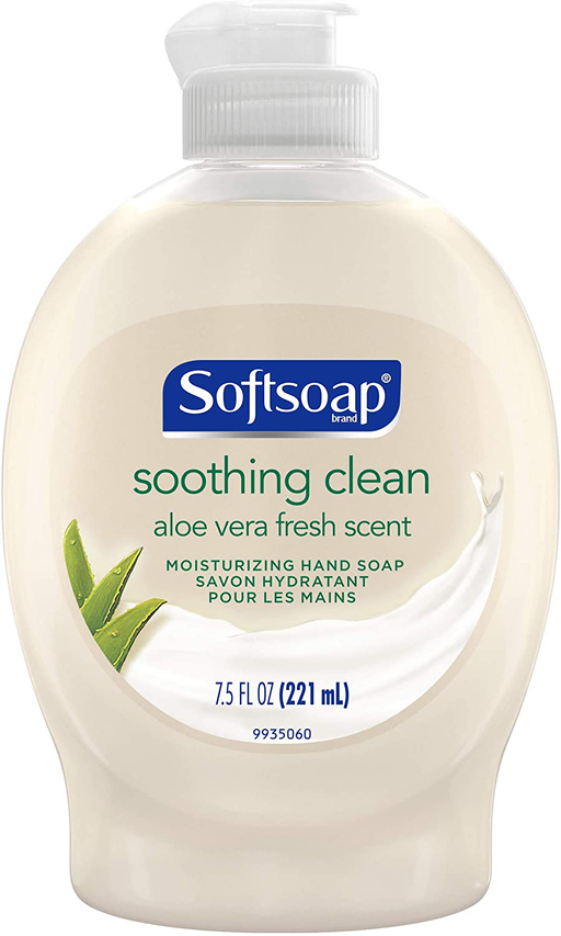 Softsoap Liquid Hand Soap with Flip Top Cap, Soothing Clean, Aloe Vera Fresh Scent - 7.5 Fl. Oz