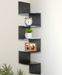 Corner Shelf, Greenco 5 Tier Floating Shelves for Wall, Easy-to-Assemble Wall Mount Corner Shelves for Bedrooms and Living Rooms, Espresso Finish