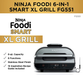 Ninja FG551 Foodi Smart XL 6-in-1 Indoor Grill with 4-Quart Air Fryer Roast Bake Dehydrate Broil and Leave-In Thermometer, with Extra Large Capacity, and a Stainless Steel Finish