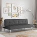 Serta Rane Collection Convertible Sofa, L66.1 x W33.1 x H29.5, Charcoal