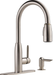 Peerless Single-Handle Kitchen Sink Faucet with Pull Down Sprayer and Soap Dispenser, Stainless P88103LF-SSSD-L